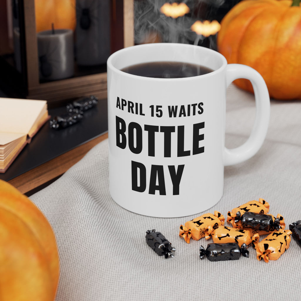 Homebrewing Mug for CPAs, "Bottle Day" Homebrew Accountant Mug Gift