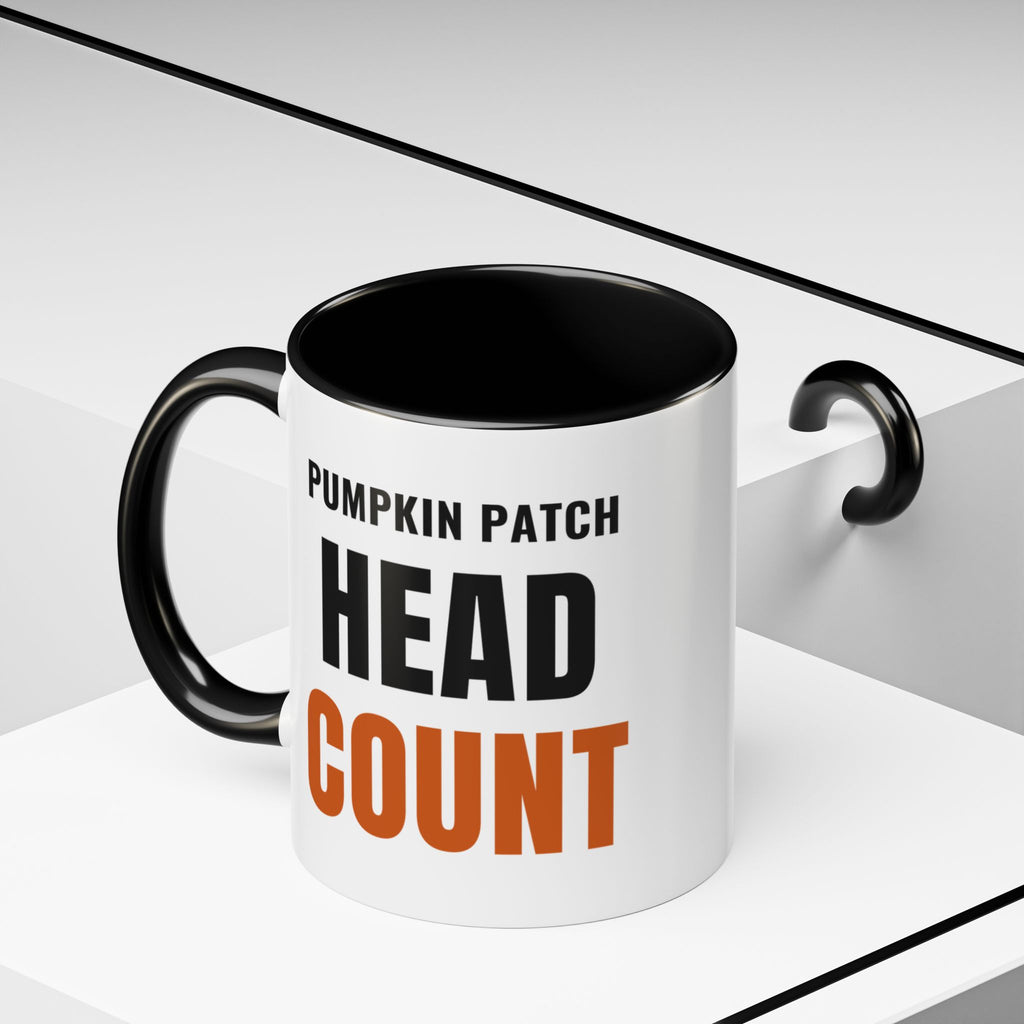 Pumpkin Patch Head Count Coffee Mug | color:Black