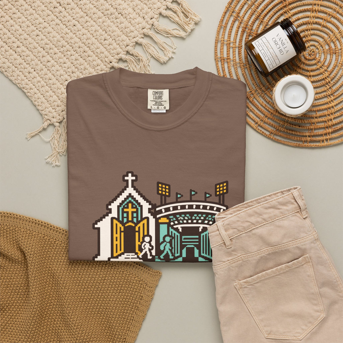 Christian Football Tee for Team-Neutral Christian Fans