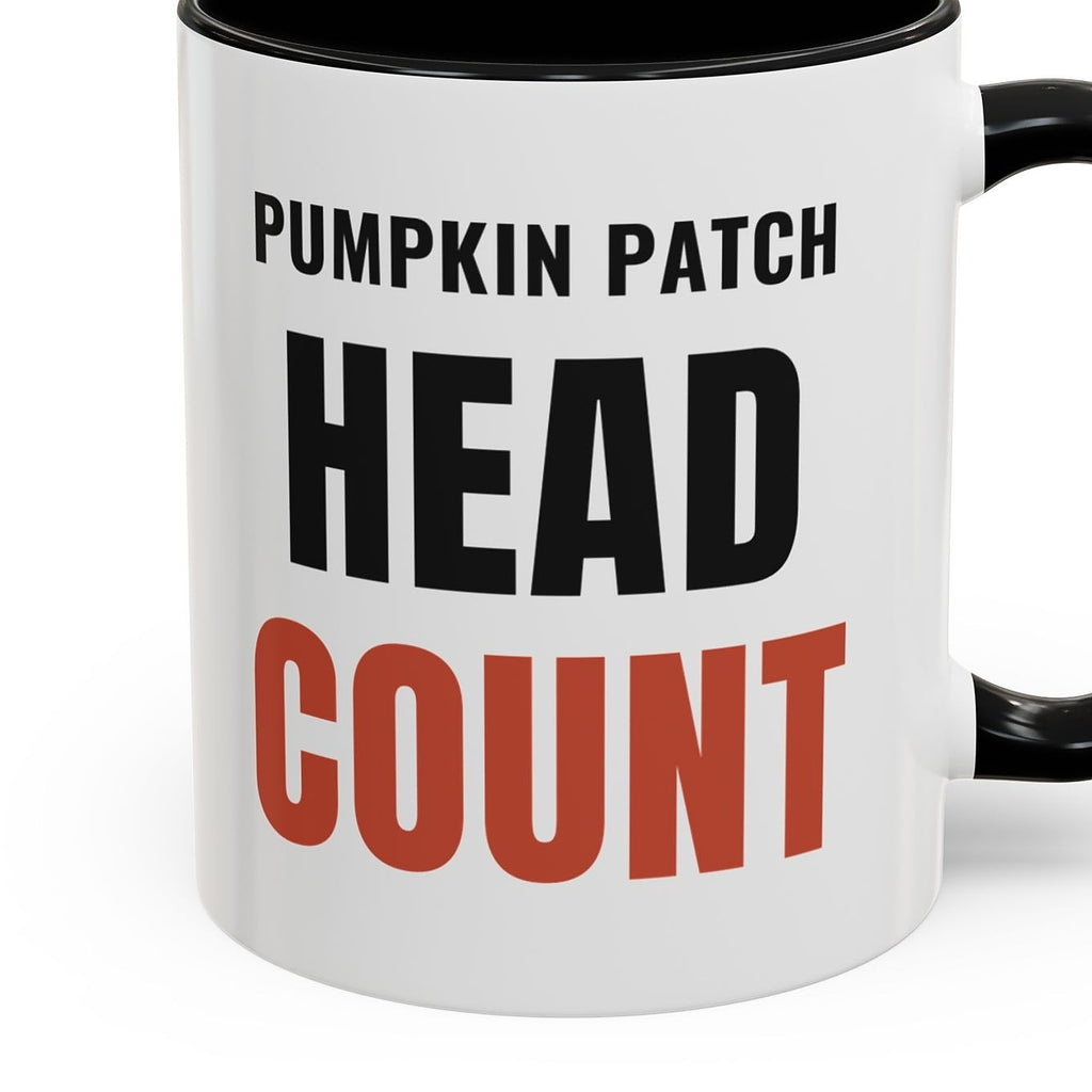 Pumpkin Patch Head Count Coffee Mug | color:Black