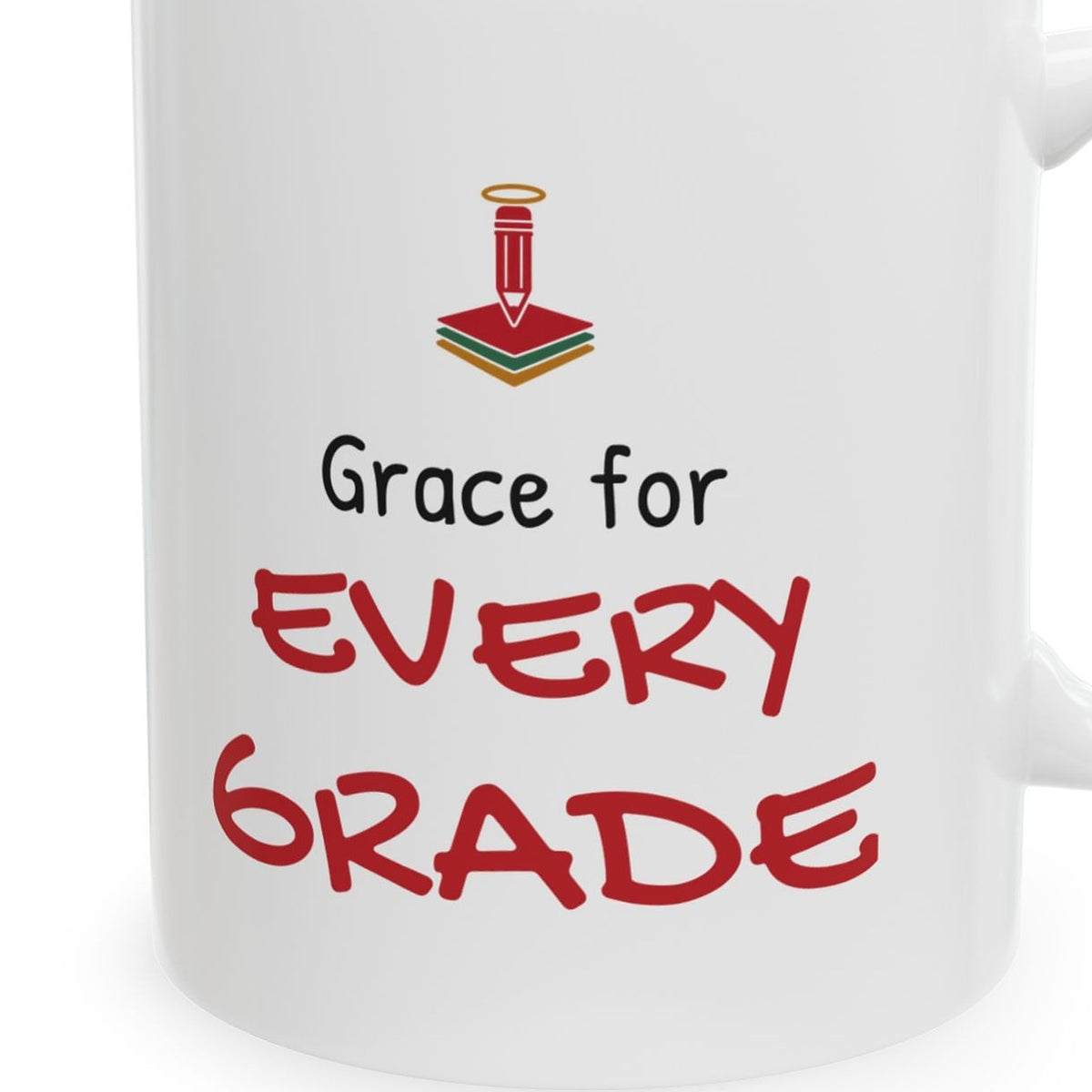 Christian Teacher Christmas Mug for Teachers, "Grace for Every Grade"