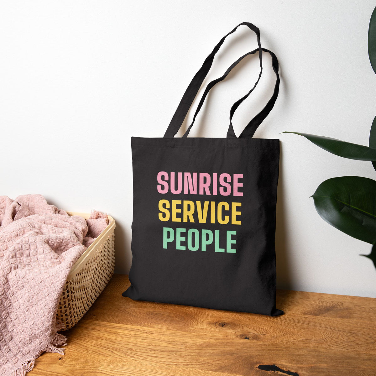 Easter Tote Bag “Sunrise Service People” for Christians Attending Sunrise Services
