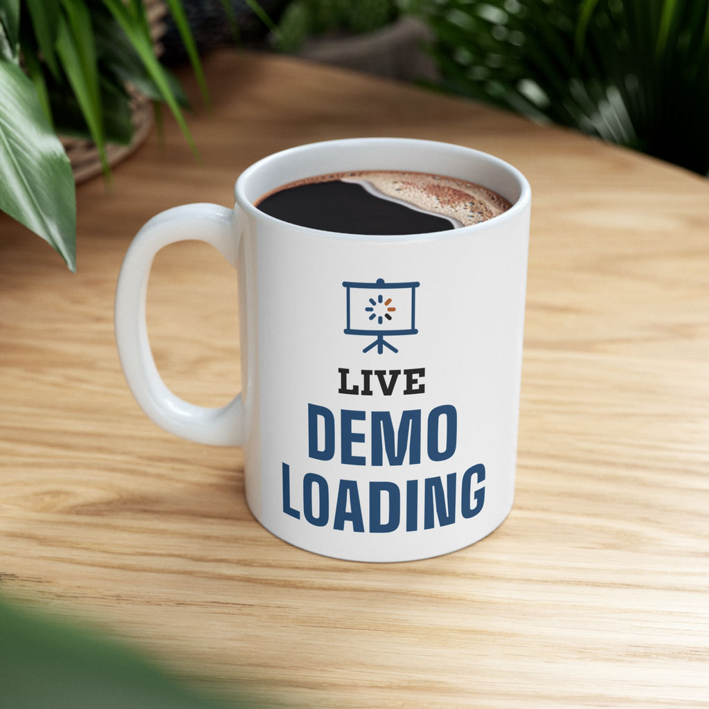 Technical Trainer Mug “Live Demo Loading” for Live Software Training Instructors