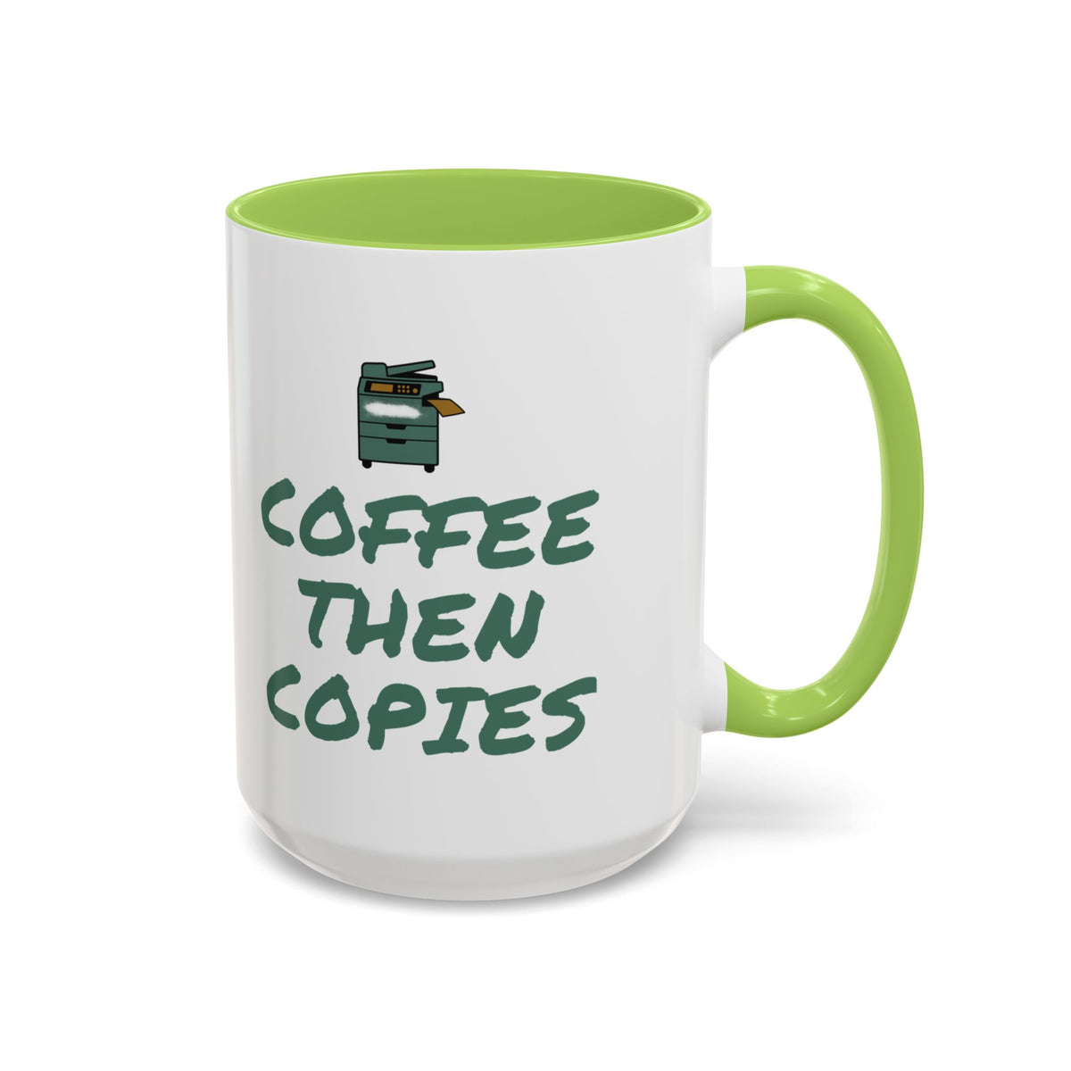 Teacher Coffee Mug for Teachers Before First Bell, “Coffee Then Copies”