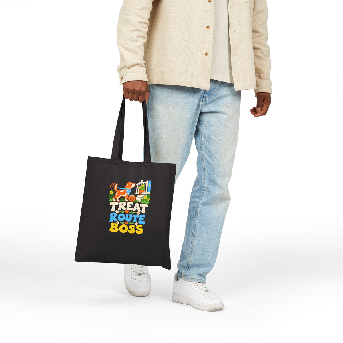 Dog Halloween Tote “Treat Route Boss” for Dog-Owning Families
