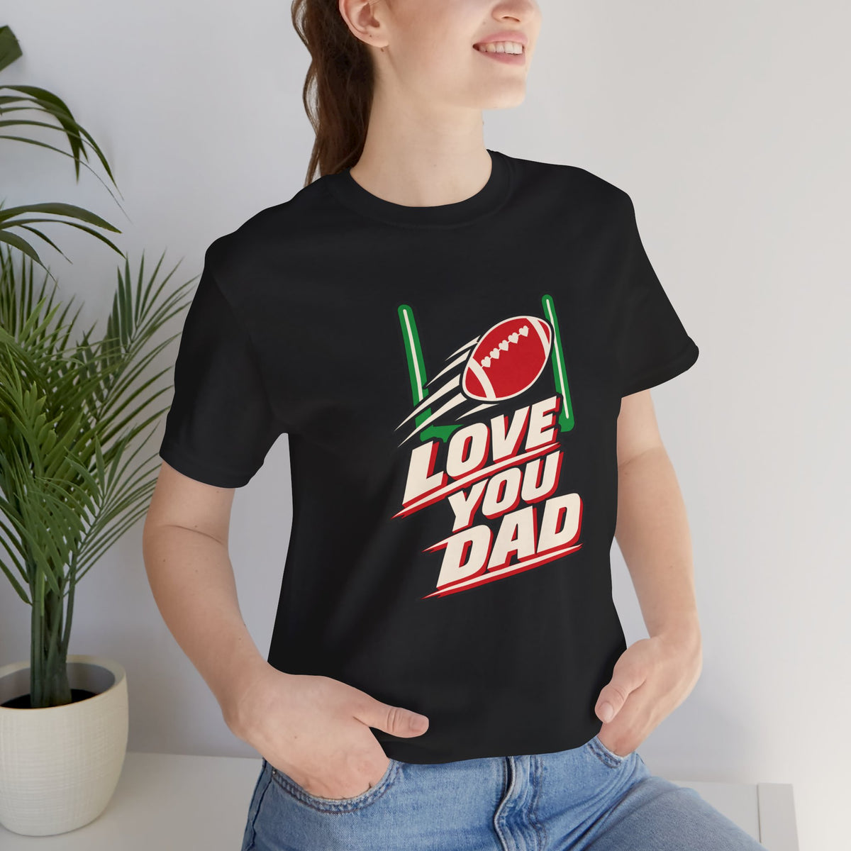 Football Dad Christmas Shirt for Football-Loving Dads, “Love You Dad”