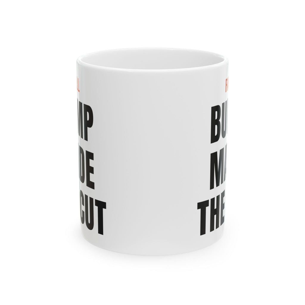 Fall Pregnancy Reveal Mug for Expecting Parents, “FALL BUMP MADE THE CUT”