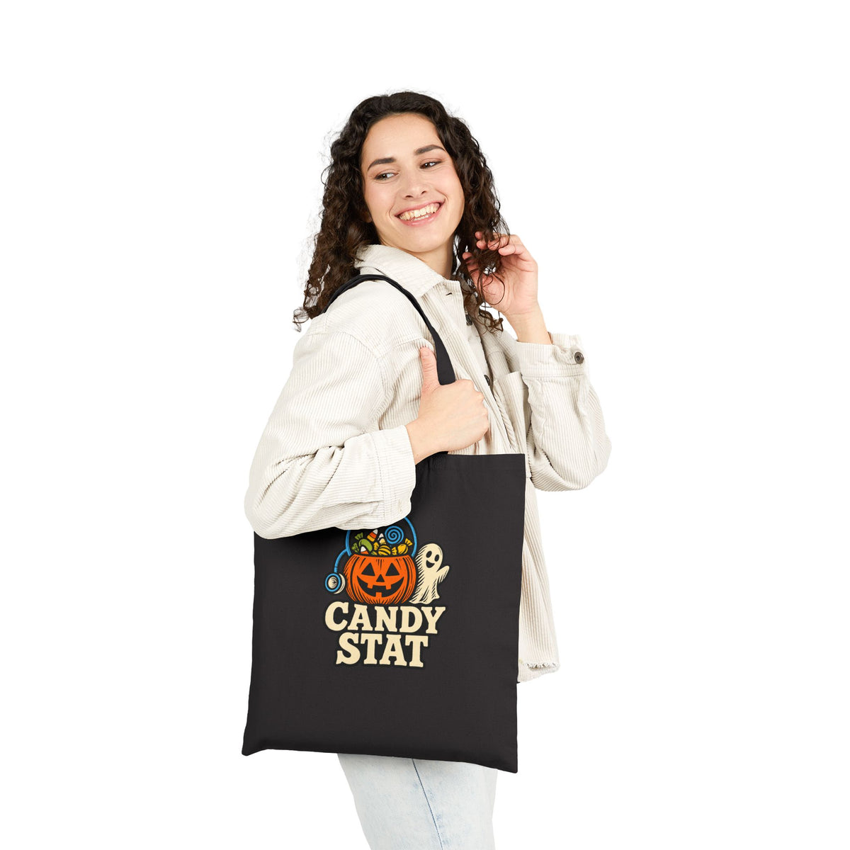 Nurse Halloween Tote "Candy Stat" for Nurses Carrying Shift Essentials