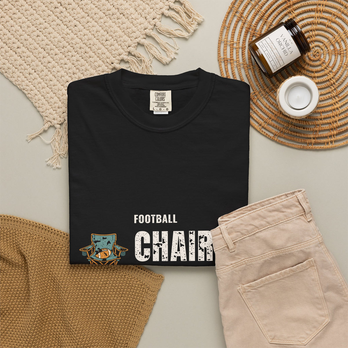 Football Sideline Parent Shirt “Football Chair Athlete” for Fall Youth Football Parents