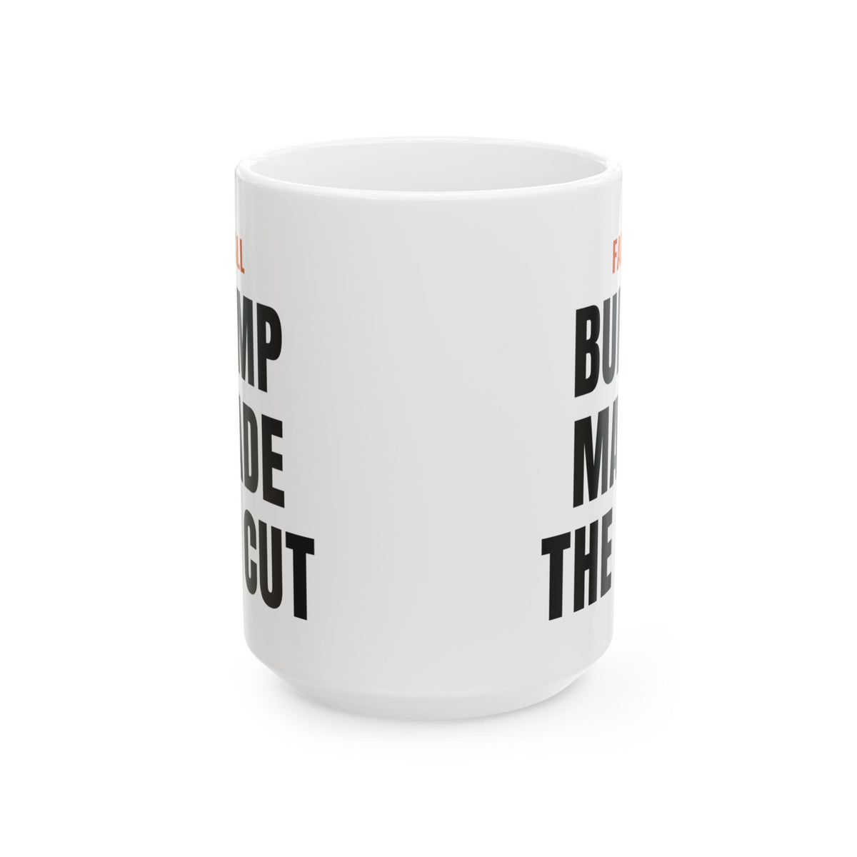 Fall Pregnancy Reveal Mug for Expecting Parents, “FALL BUMP MADE THE CUT”