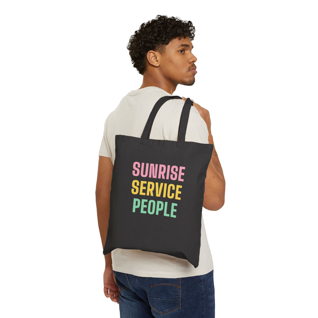 Easter Tote Bag “Sunrise Service People” for Christians Attending Sunrise Services
