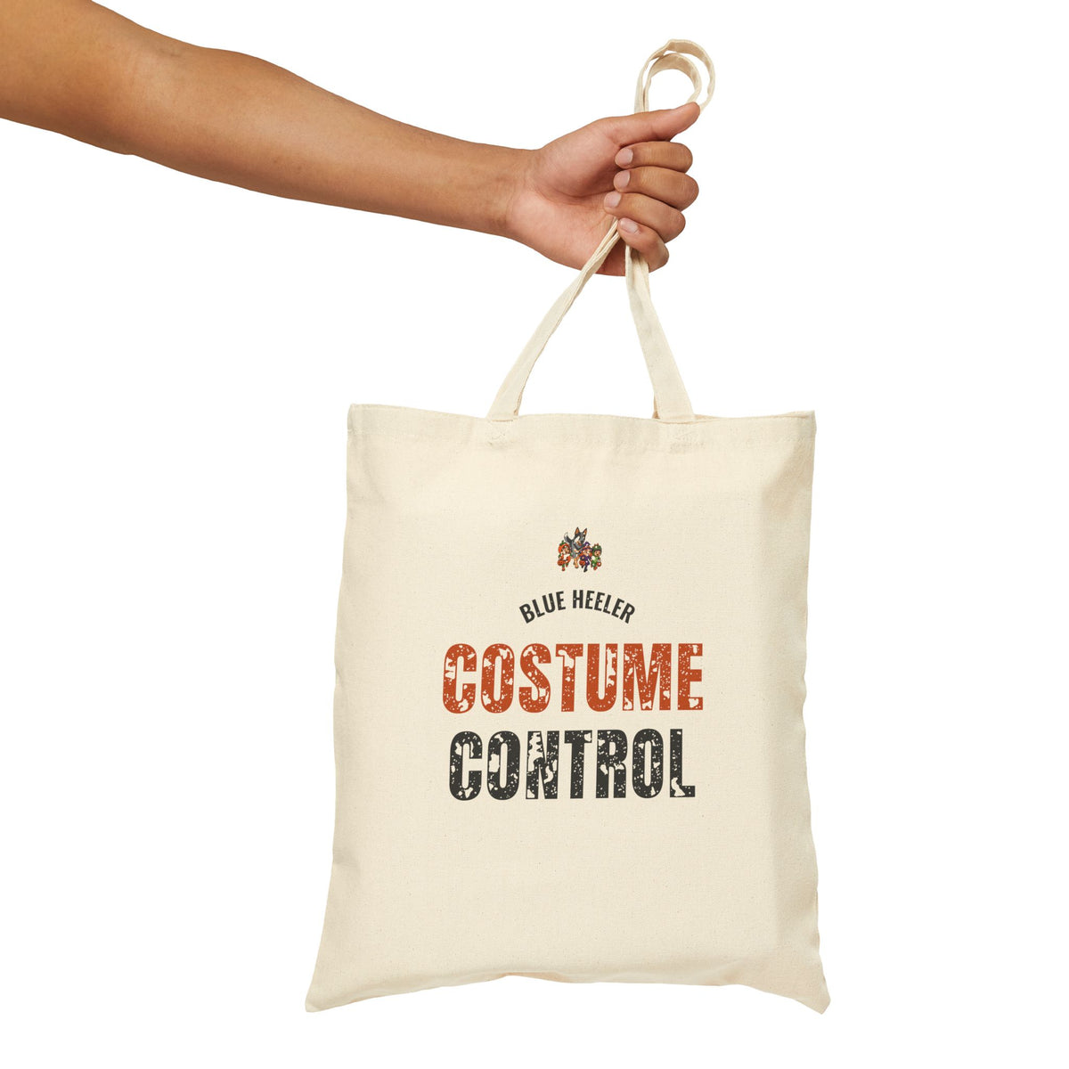 Costume Control Cotton Tote Bag, 'Blue Heeler' Rustic Halloween Trick-or-Treat Tote