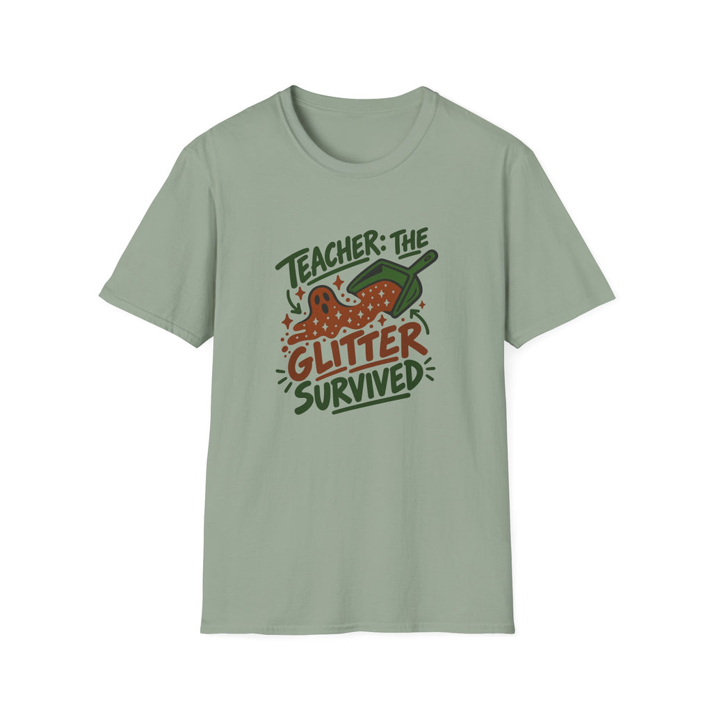 Teacher Halloween Shirt for Elementary Teachers, "Teacher: The Glitter Survived"