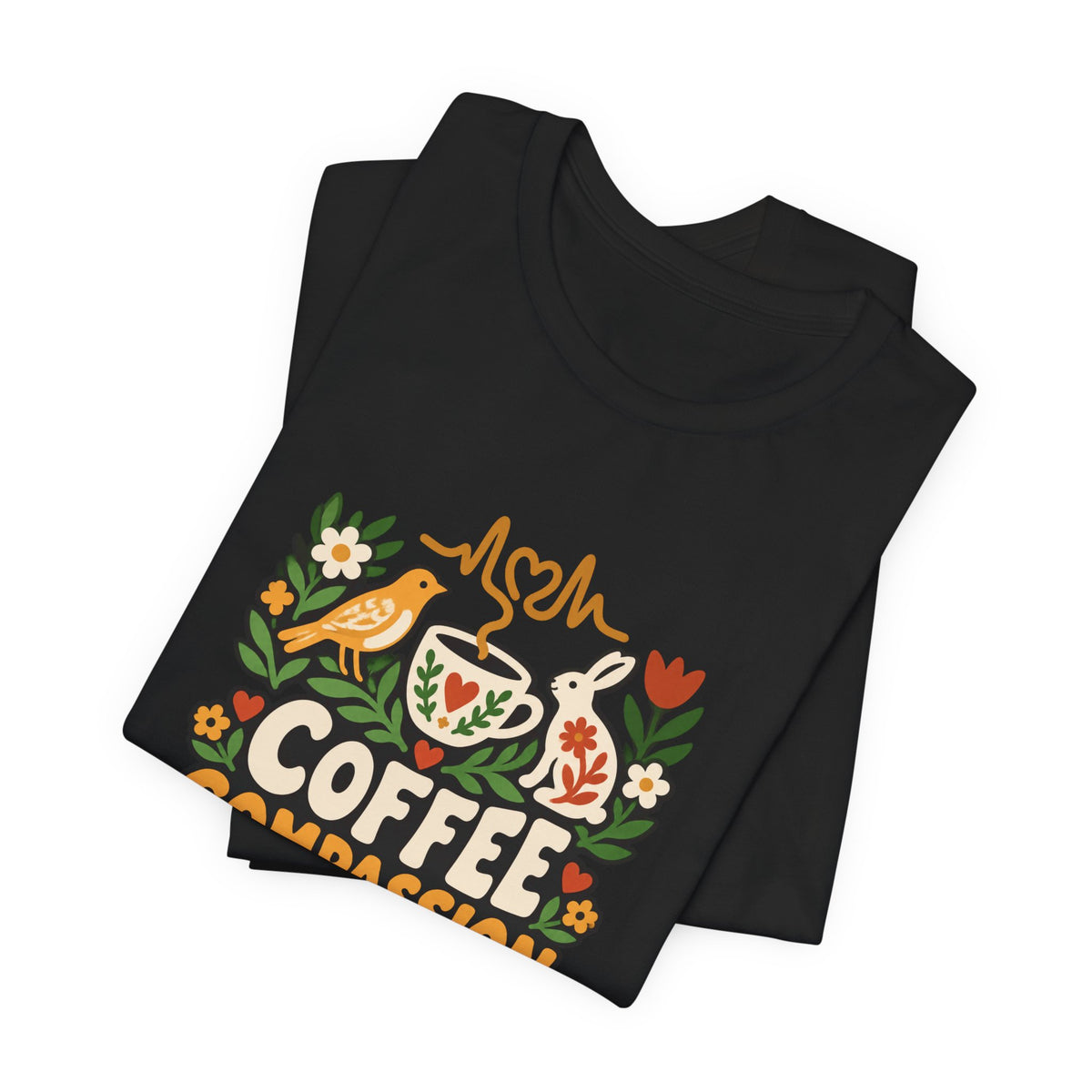 Christian Nurse Shirt for Nurses and Nursing Students, “Coffee Compassion Christ”