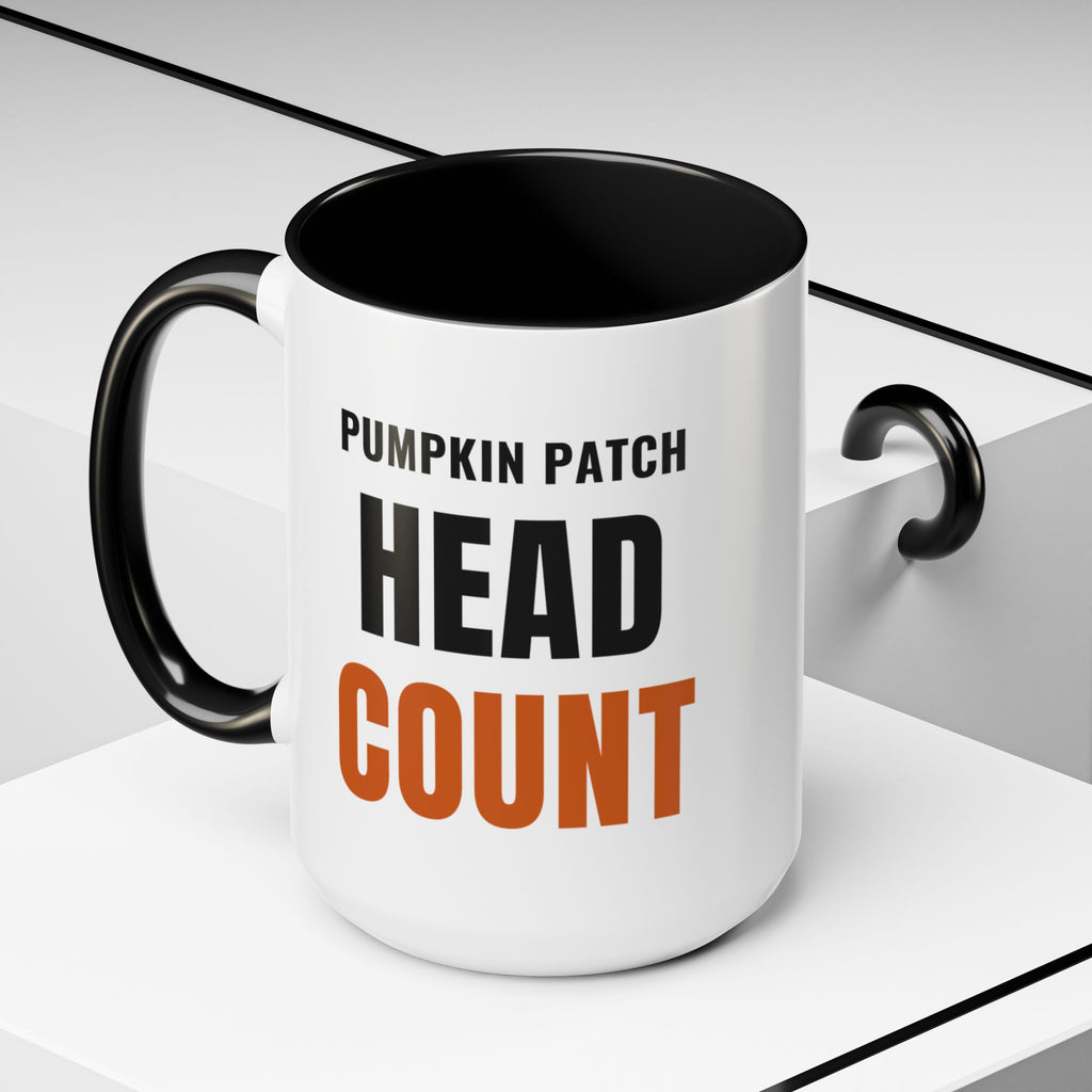 Pumpkin Patch Head Count Coffee Mug | color:Black