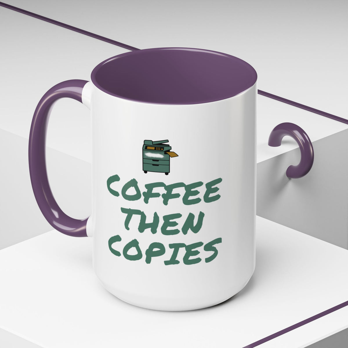 Teacher Coffee Mug for Teachers Before First Bell, “Coffee Then Copies”