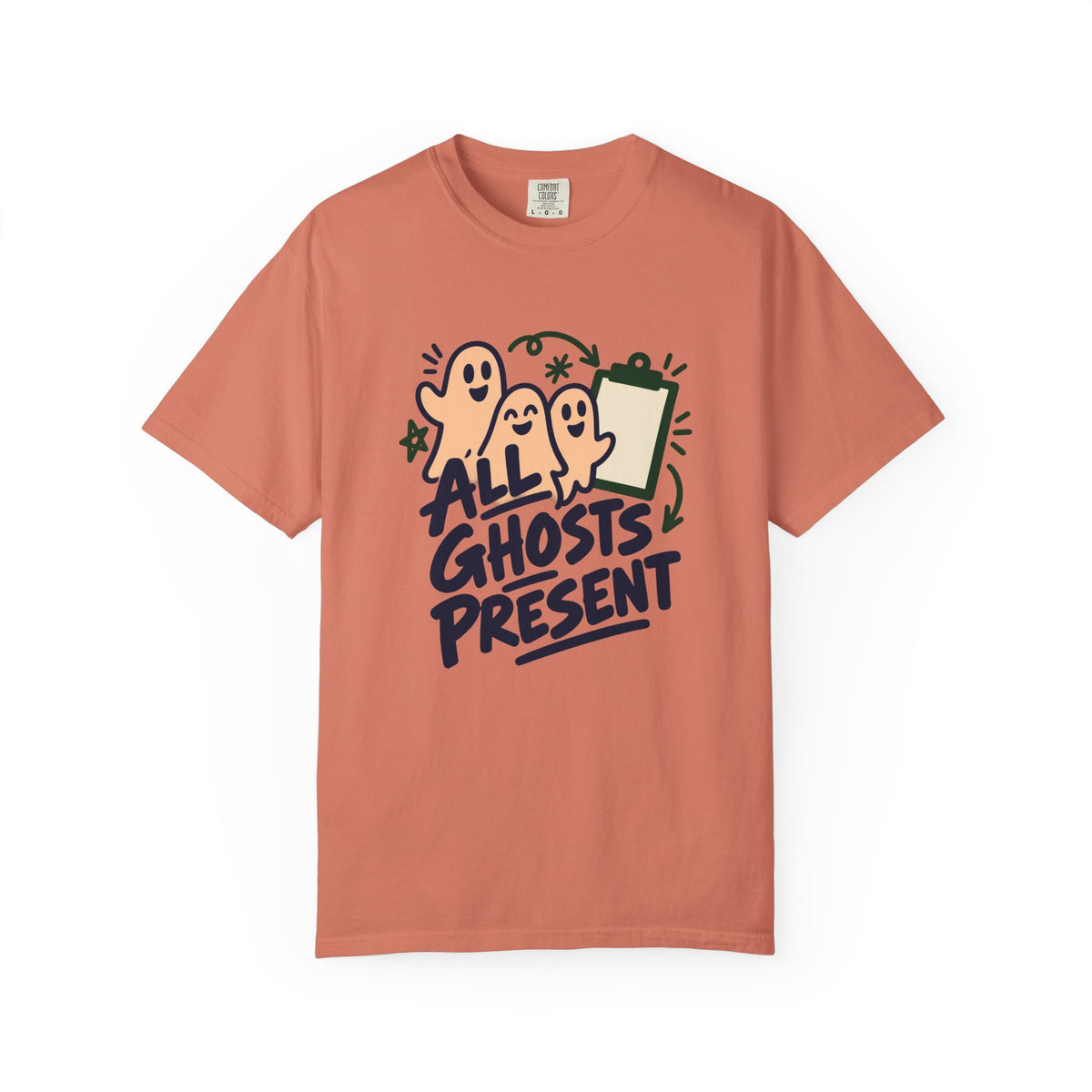 Halloween Teacher Shirt for Elementary Teachers, “All Ghosts Present”