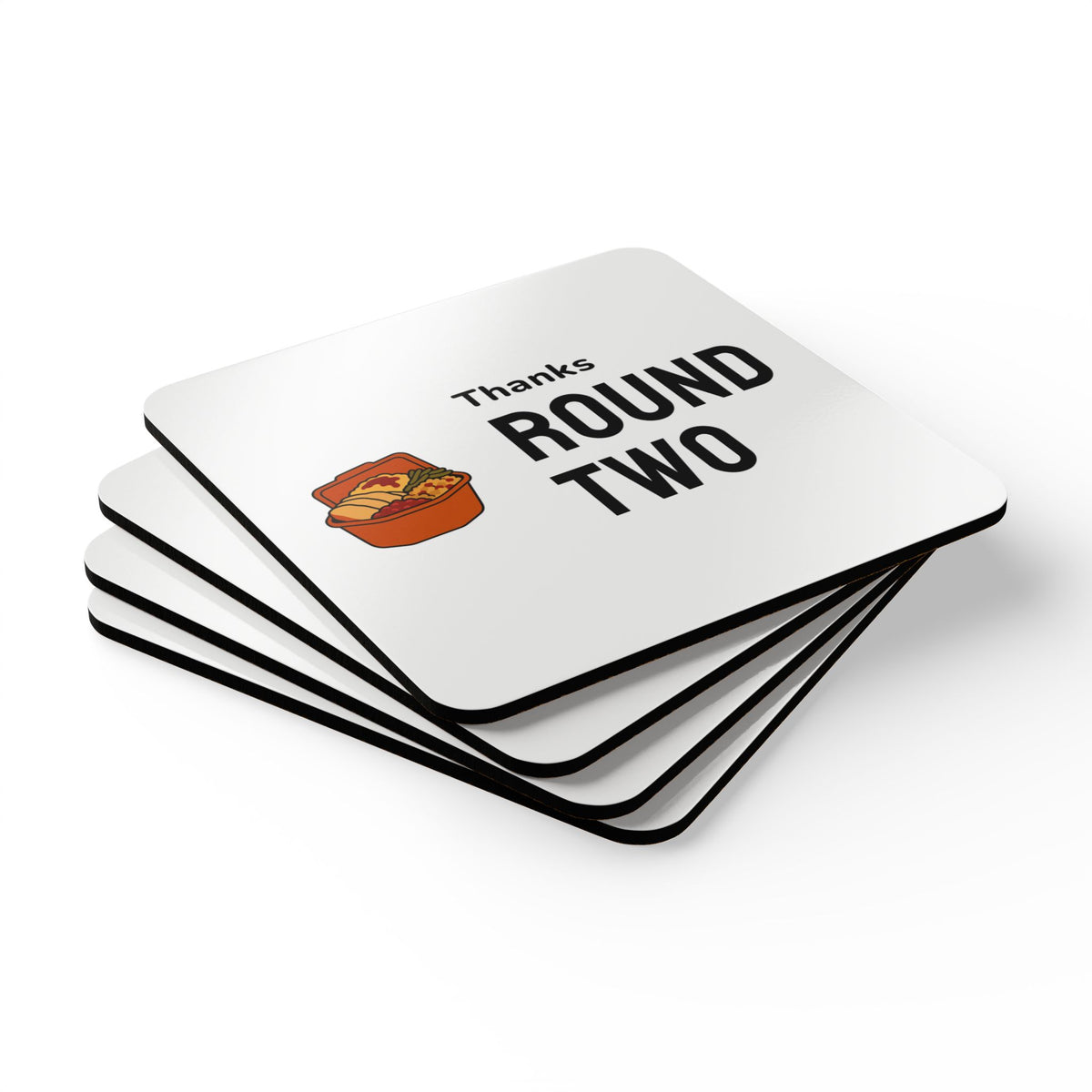 Friendsgiving Coaster Set for Hosts Who Share Generous Leftovers