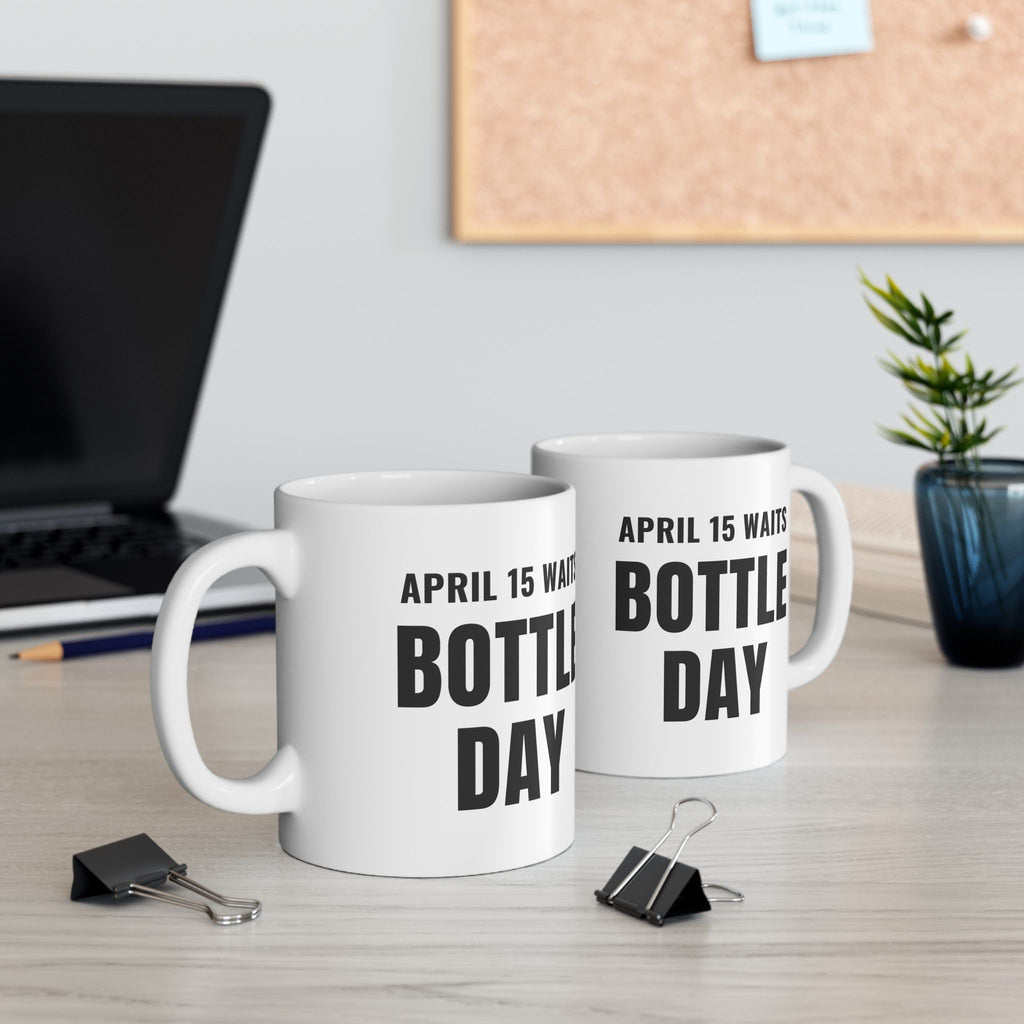 Homebrewing Mug for CPAs, "Bottle Day" Homebrew Accountant Mug Gift