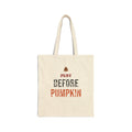 Book Club Fall Tote for Pumpkin Patch Readers, "PLOT BEFORE PUMPKIN"