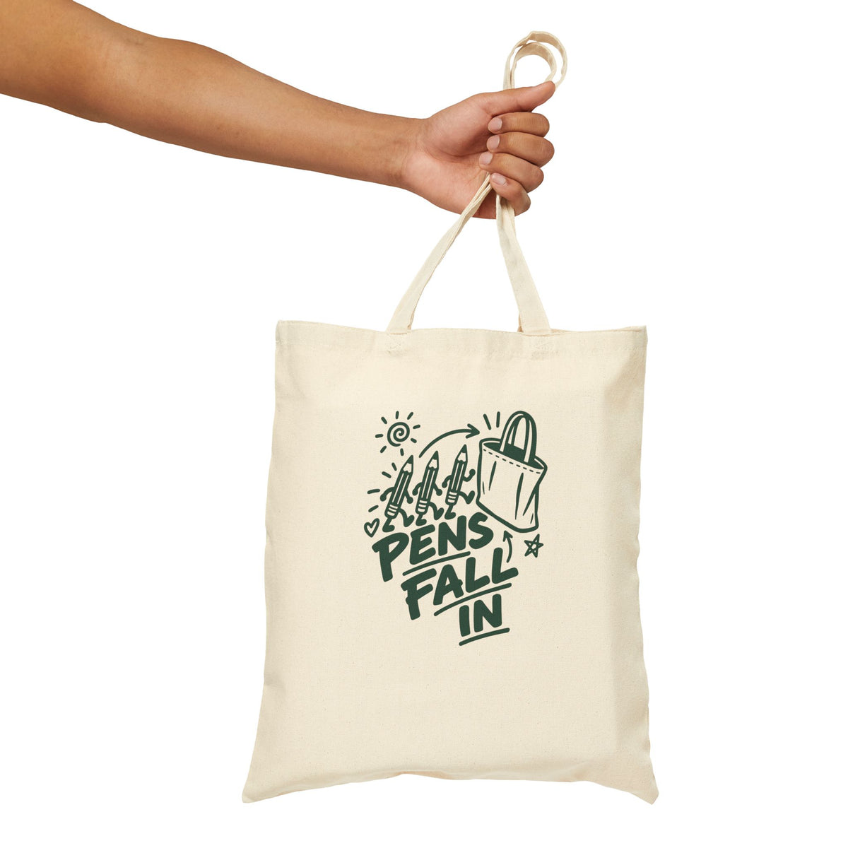 Teacher Tote Bag for Elementary Teachers, “PENS FALL IN”