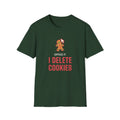 Tech Support Christmas Shirt for Tech Workers, “I Delete Cookies”