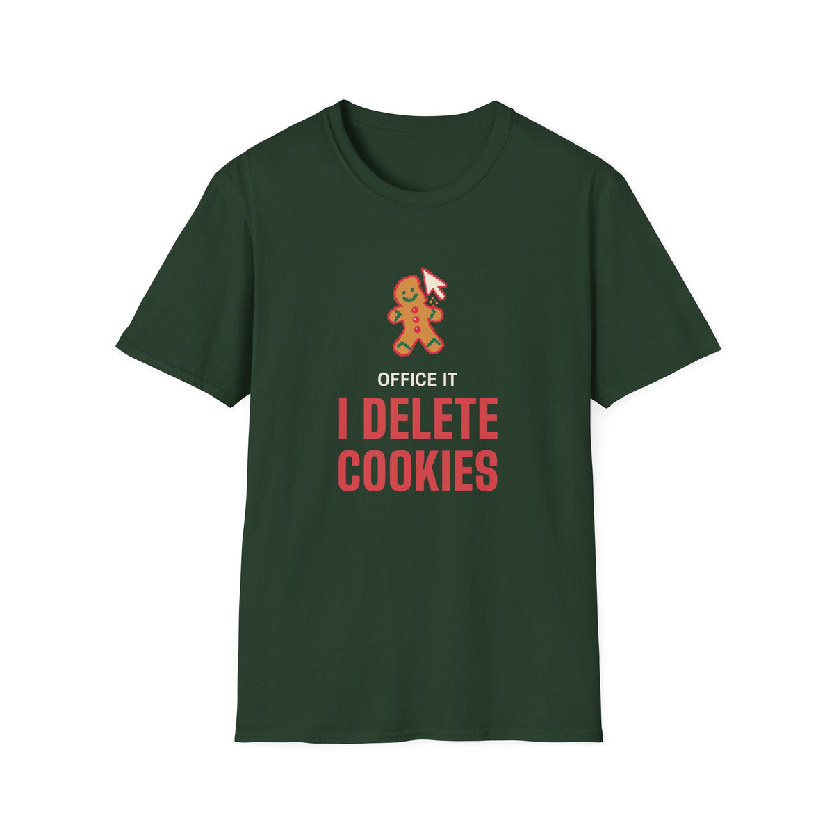 Tech Support Christmas Shirt for Tech Workers, “I Delete Cookies”