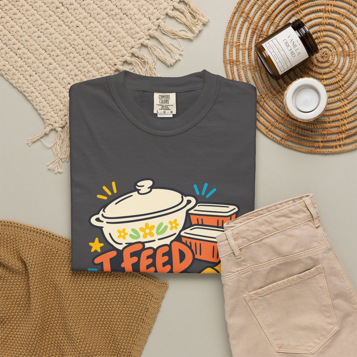 Friendsgiving Host Shirt for Hosts Who Send Leftovers Home "I Feed You Twice"