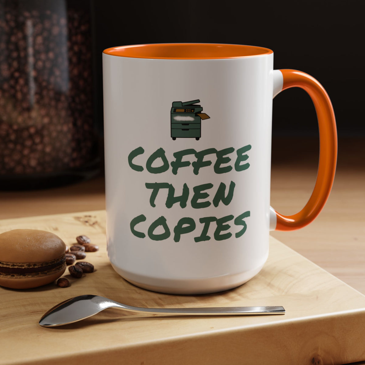 Teacher Coffee Mug for Teachers Before First Bell, “Coffee Then Copies”