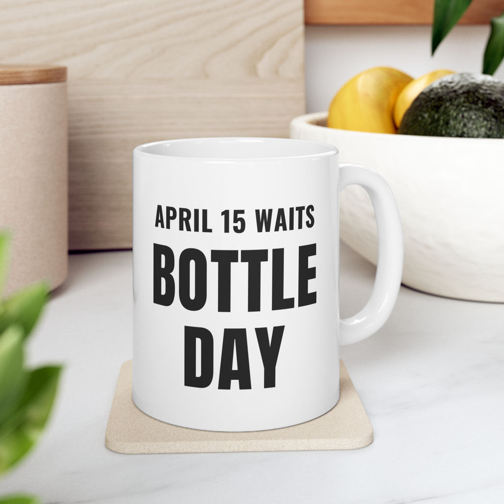 Homebrewing Mug for CPAs, "Bottle Day" Homebrew Accountant Mug Gift