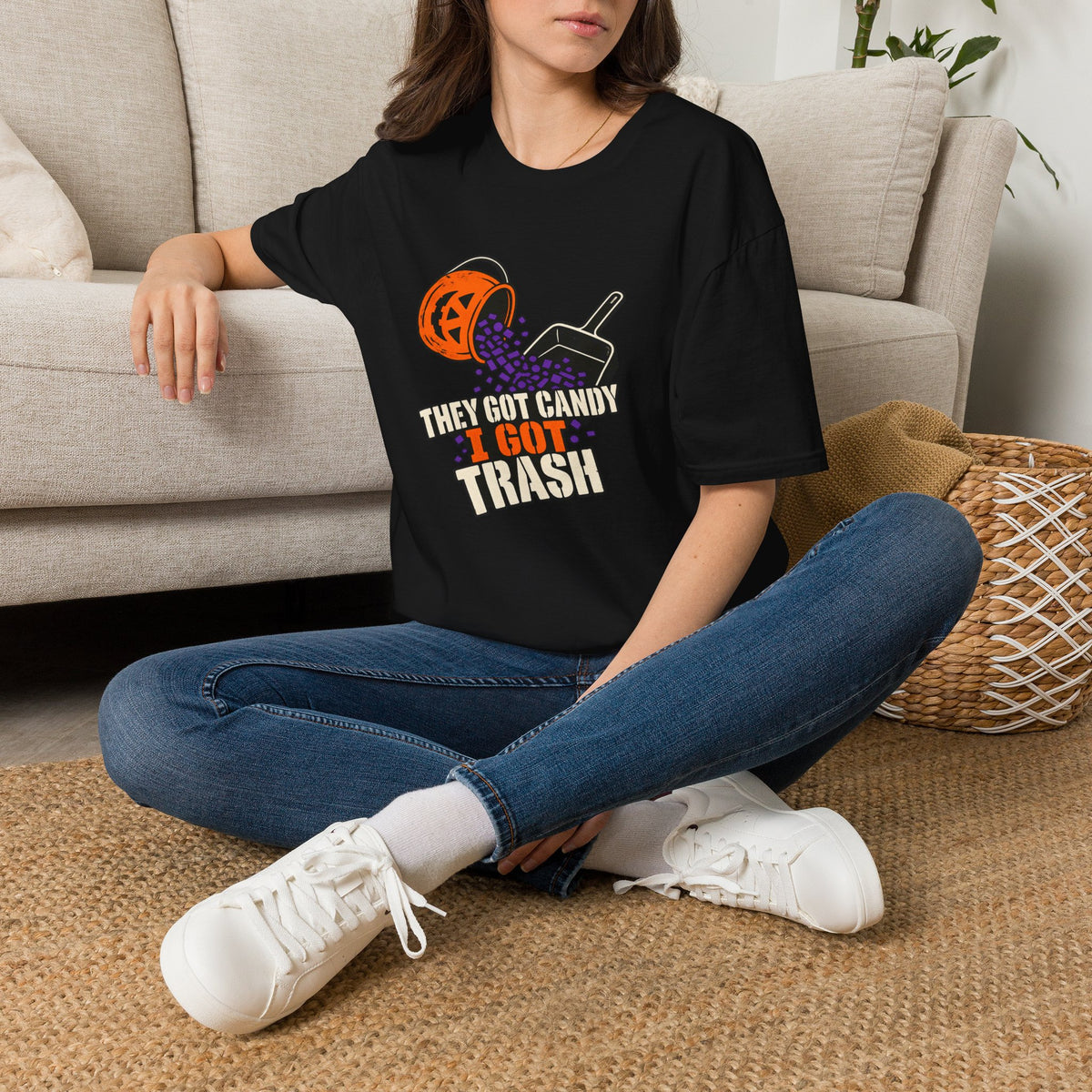 Teacher Halloween Shirt for Elementary Teachers "They Got Candy I Got Trash"