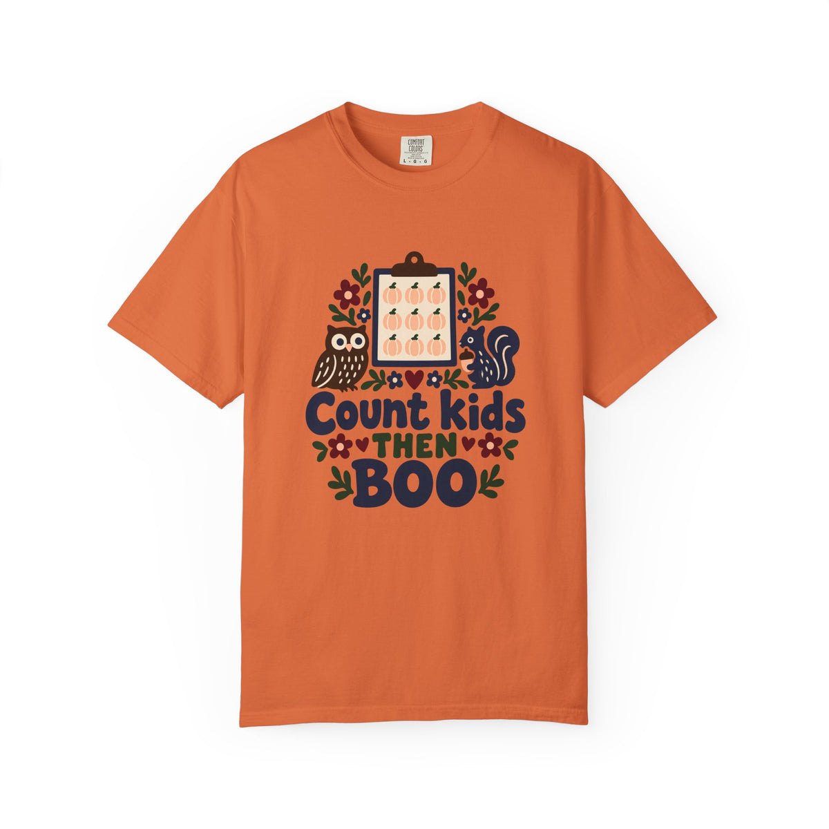Halloween Teacher Shirt for Elementary Teachers, "Count kids THEN BOO"