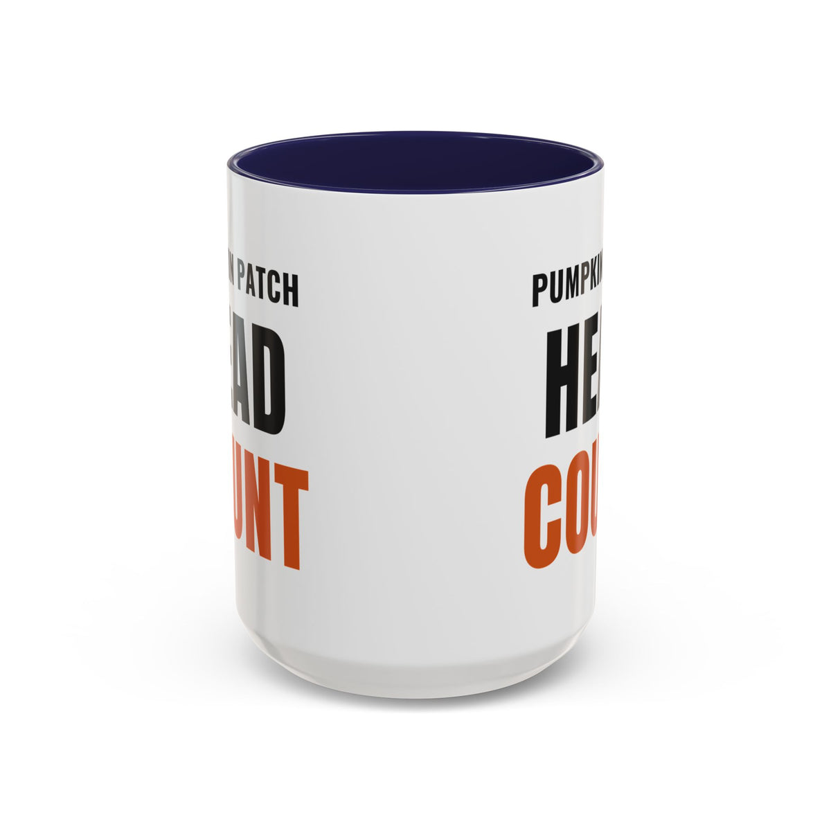 Pumpkin Patch Head Count Coffee Mug | color:Navy