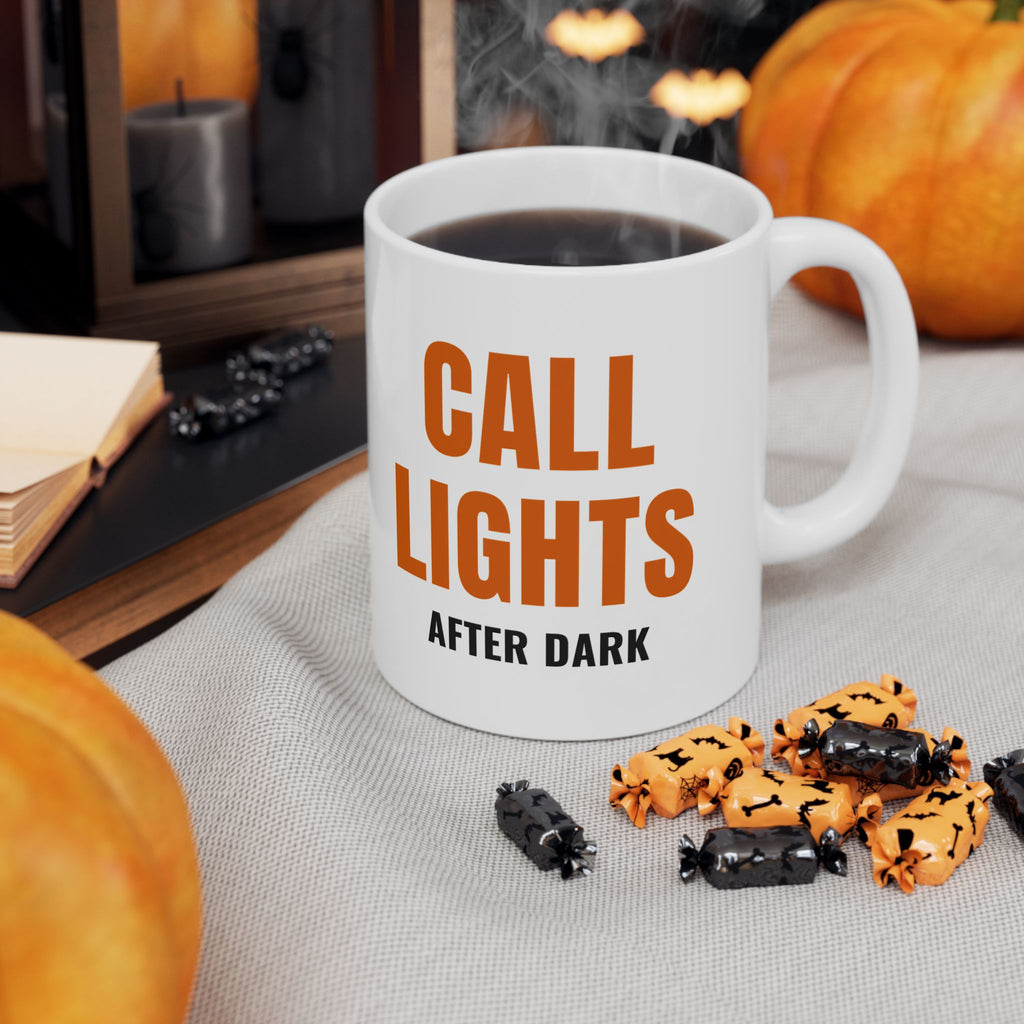 Night Shift Nurse Mug “Call Lights After Dark” for Night-Shift Nurses