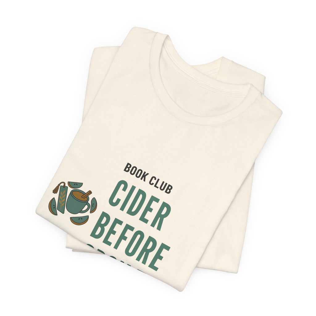 Cider Book Club Shirt for Adult Orchard-Going Reading Friends