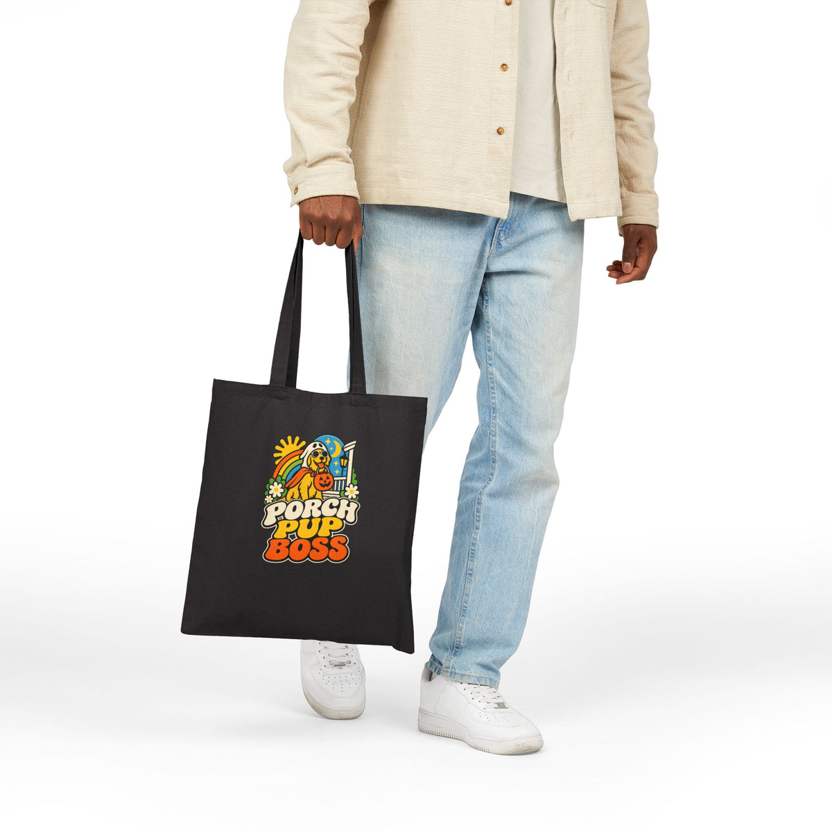 Dog Halloween Tote Bag for Dog-Owning Trick-or-Treat Households