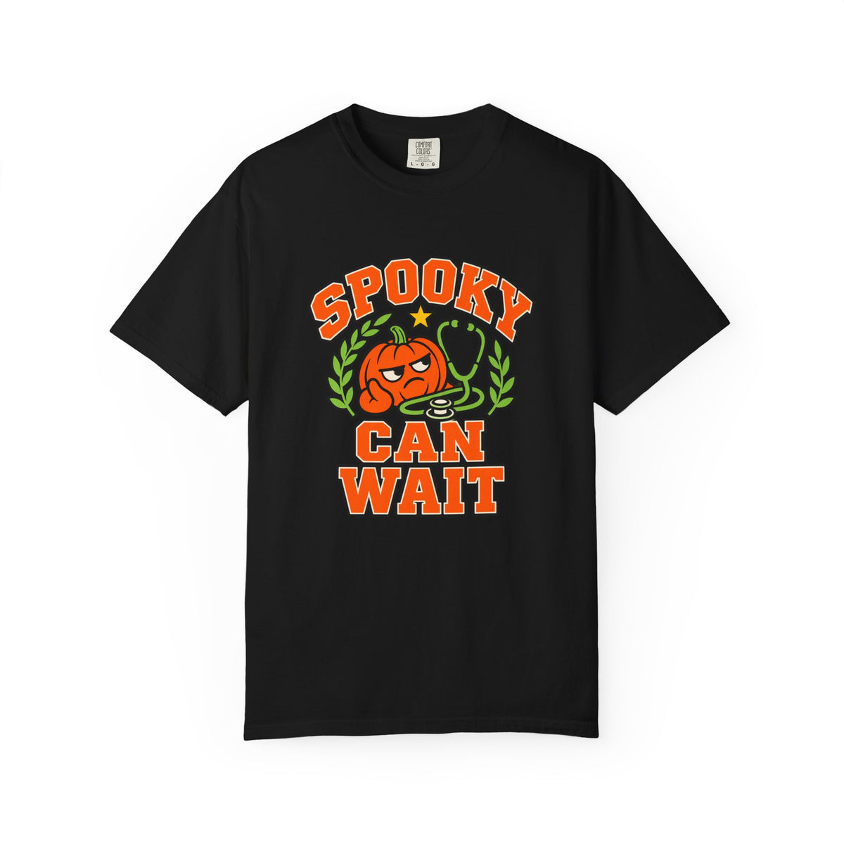 Halloween Nurse Shirt for Nurses Working a Halloween Shift, "Spooky Can Wait"