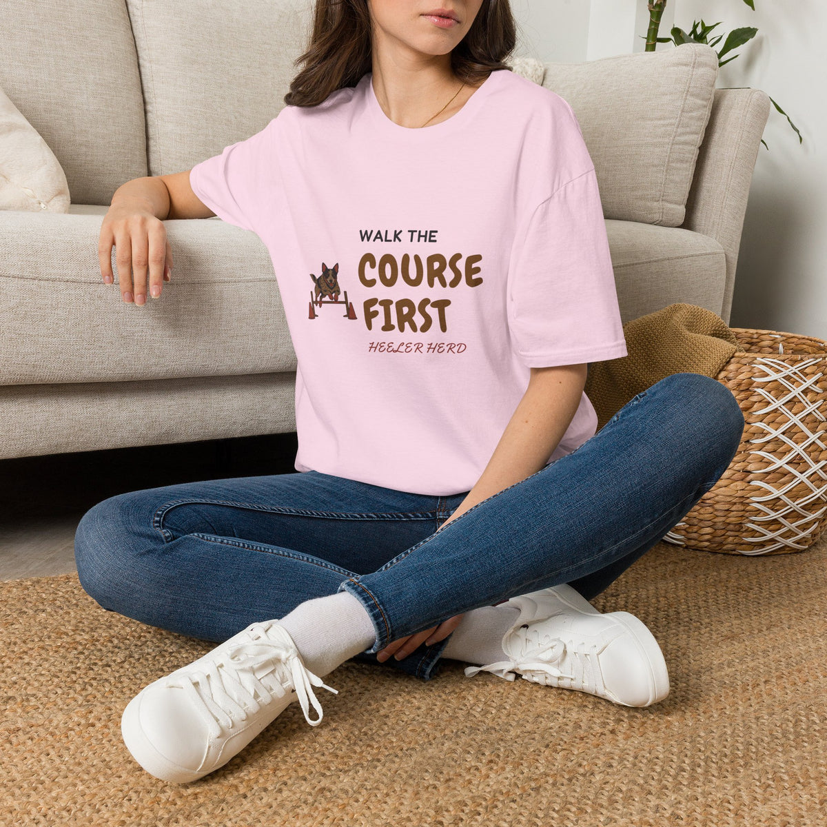 Blue Heeler Agility Shirt for Blue Heeler Agility Families, “Walk the Course First”