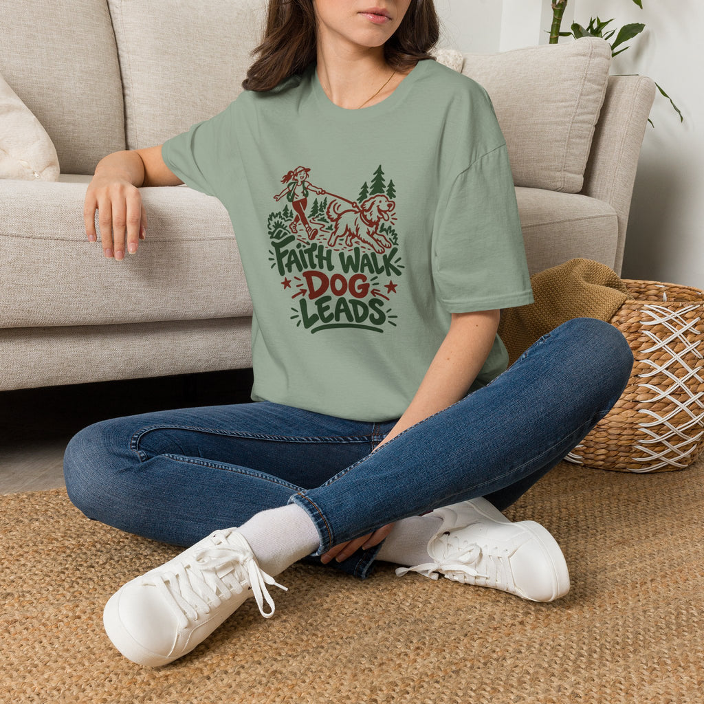 Dog Owners T-Shirt for Christian Dog Owners Who Walk