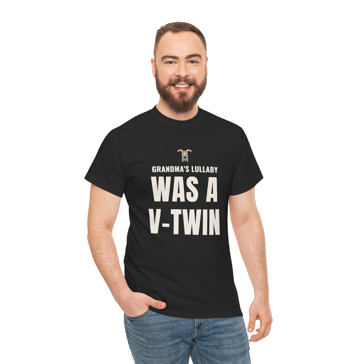 Grandma's Lullaby Was a V‑Twin T‑Shirt, Vintage Motorcycle Grandma Tee