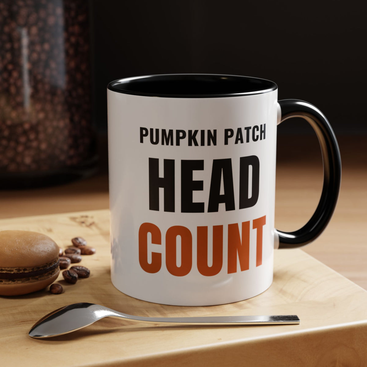 Pumpkin Patch Head Count Coffee Mug | color:Black