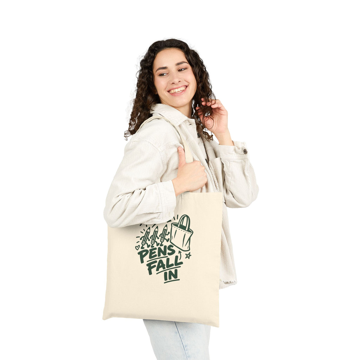 Teacher Tote Bag for Elementary Teachers, “PENS FALL IN”