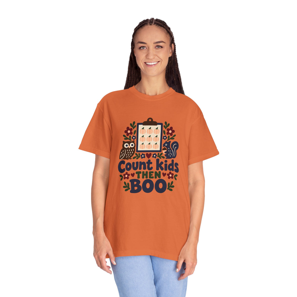 Halloween Teacher Shirt for Elementary Teachers, "Count kids THEN BOO"