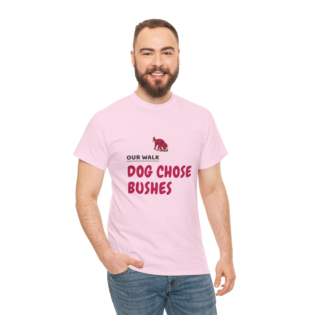 Dog Walk Shirt for Weekend Photo-Walk Dog Owners "Our Walk Dog Chose Bushes"
