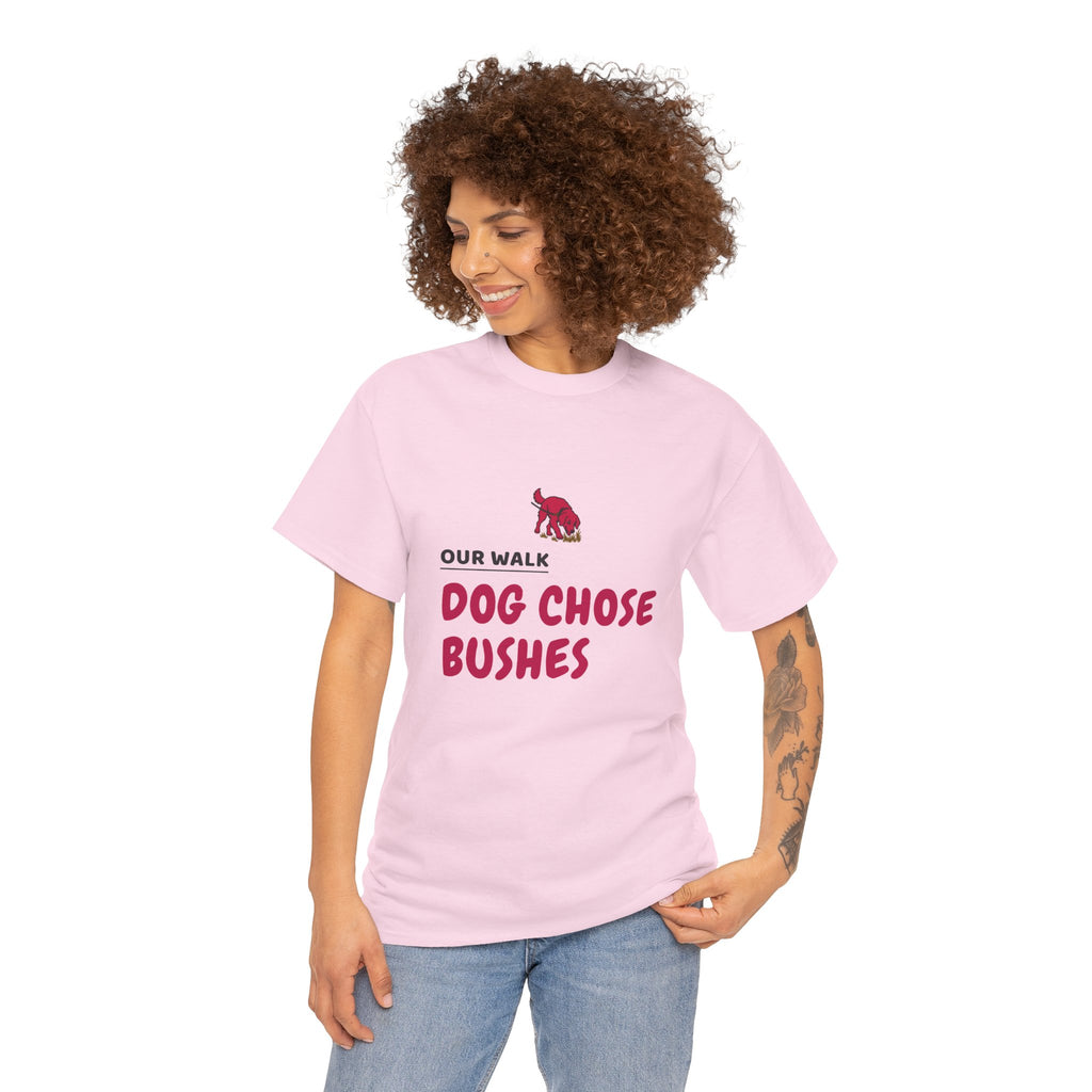 Dog Walk Shirt for Weekend Photo-Walk Dog Owners "Our Walk Dog Chose Bushes"