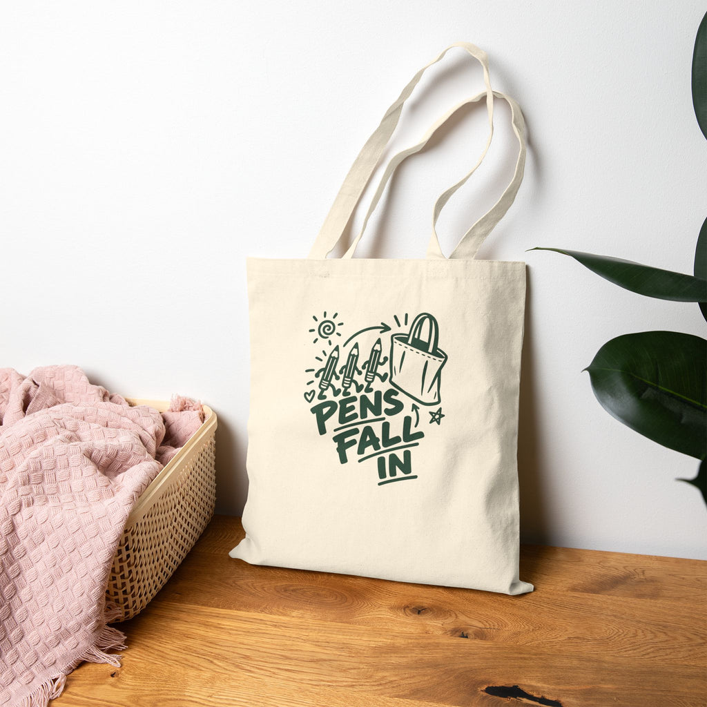 Teacher Tote Bag for Elementary Teachers, “PENS FALL IN”
