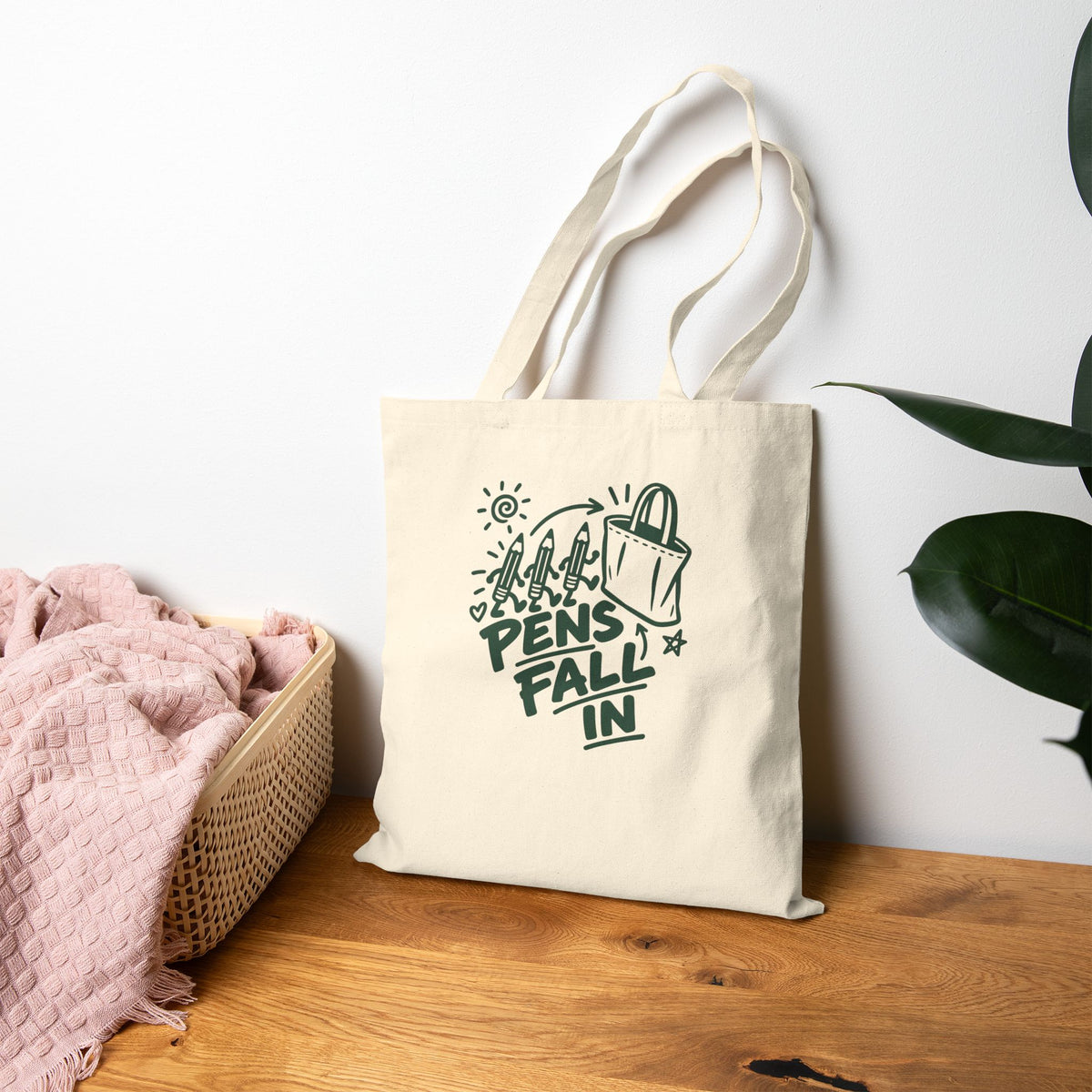 Teacher Tote Bag for Elementary Teachers, “PENS FALL IN”