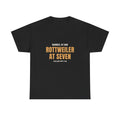 Vet Tech CrossFit Shirt, "Rottweiler at Seven" Tee for Dog Lovers