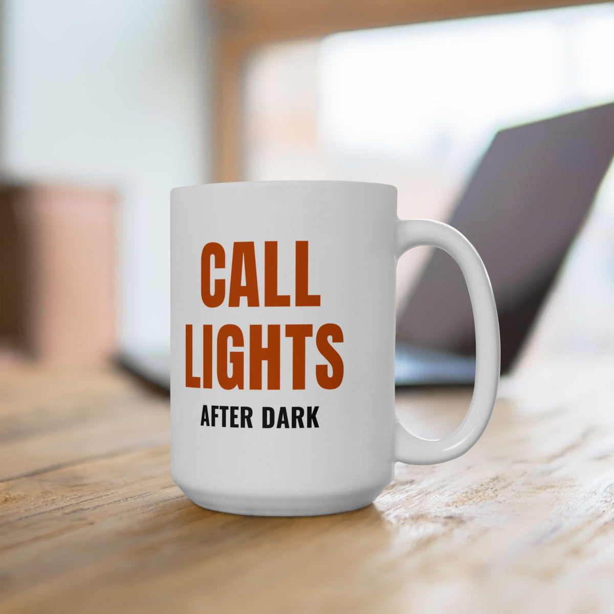 Night Shift Nurse Mug “Call Lights After Dark” for Night-Shift Nurses