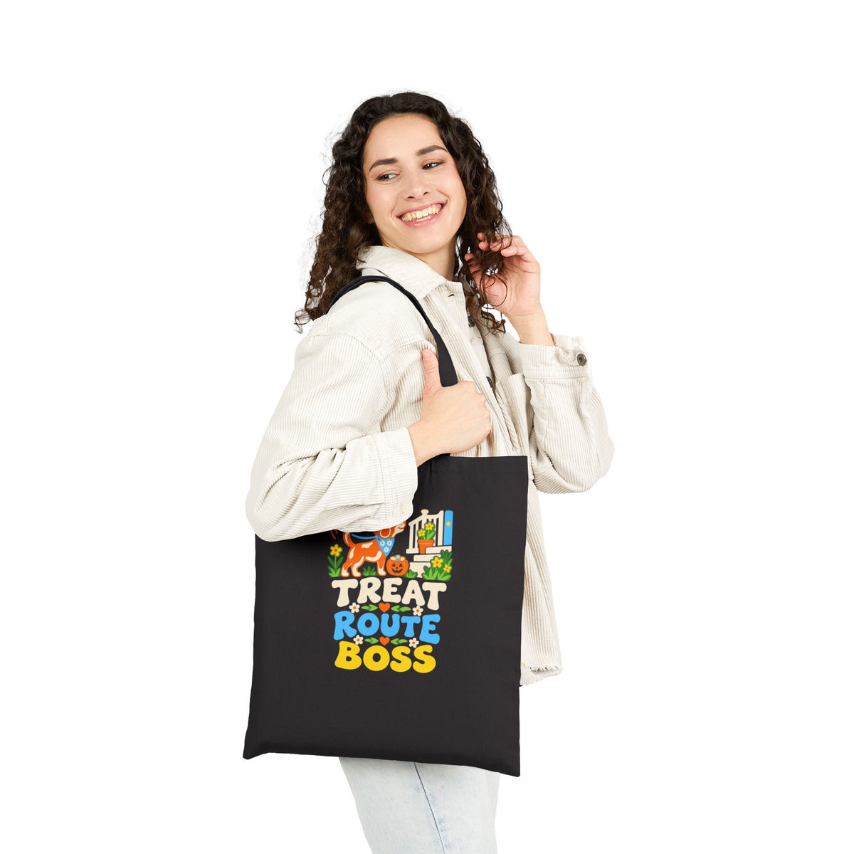 Dog Halloween Tote “Treat Route Boss” for Dog-Owning Families